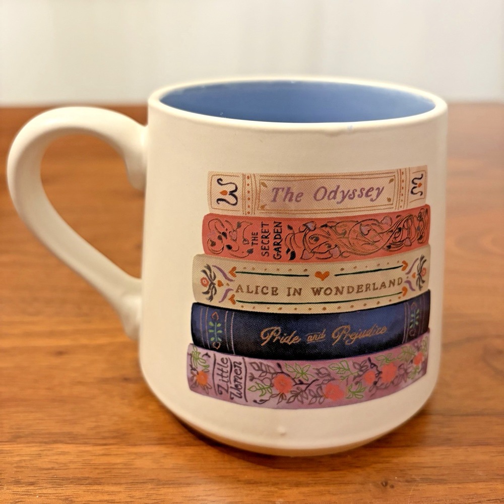 Sunday Morning Ceramics Coffee Mug Classic Novels Bookish 16oz MU179Z NEW - Picture 6 of 6